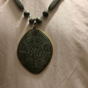 Green stone necklace